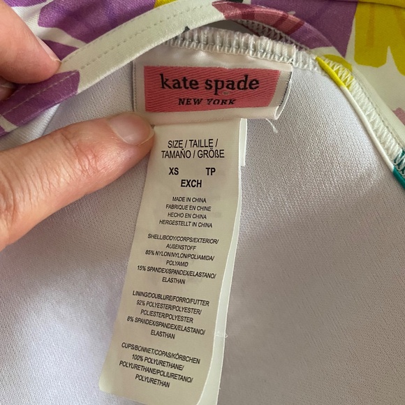 Kate Spade Floral Womens Wallflower Draped Molded Cup One Piece Size XS - Picture 6 of 9